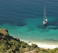 Ionian islands on a sailing boat